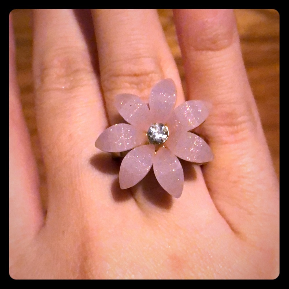 Bundle of floral ring size 6 and bracelet